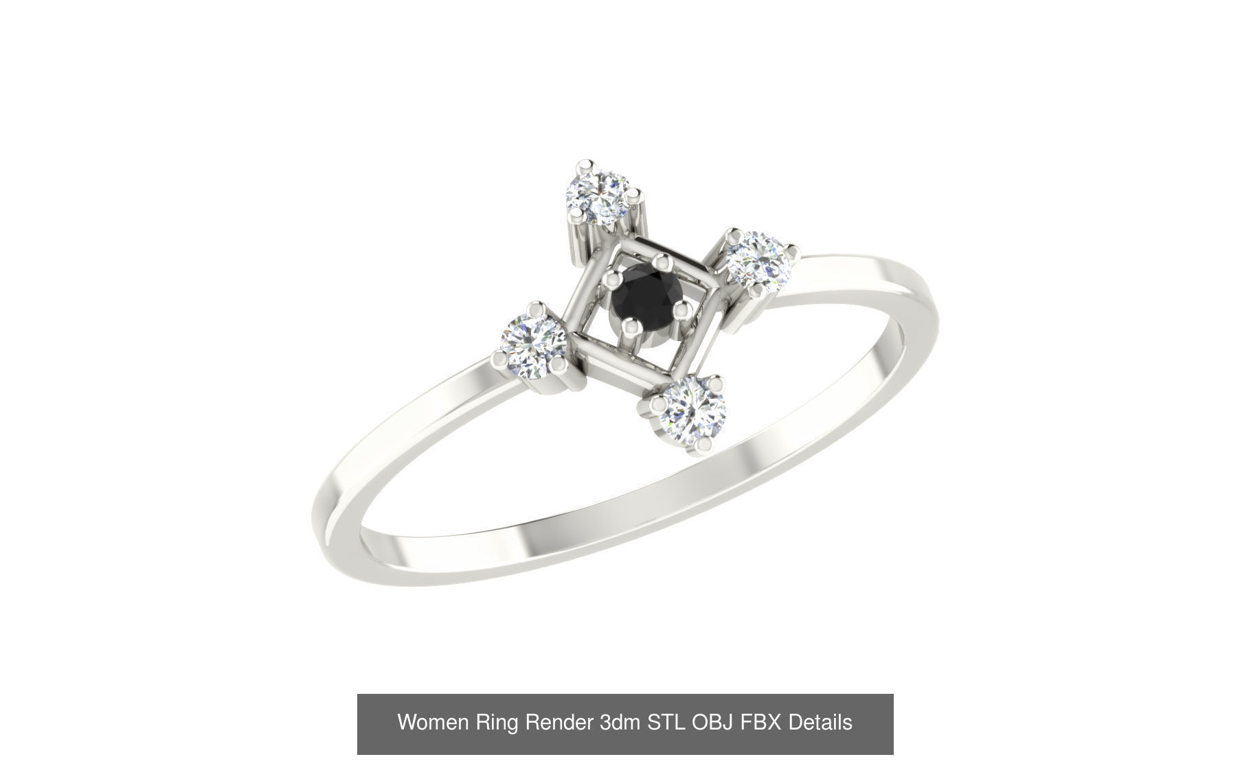 36 Women Ring Render 3dm STL OBJ FBX Details Collection _11