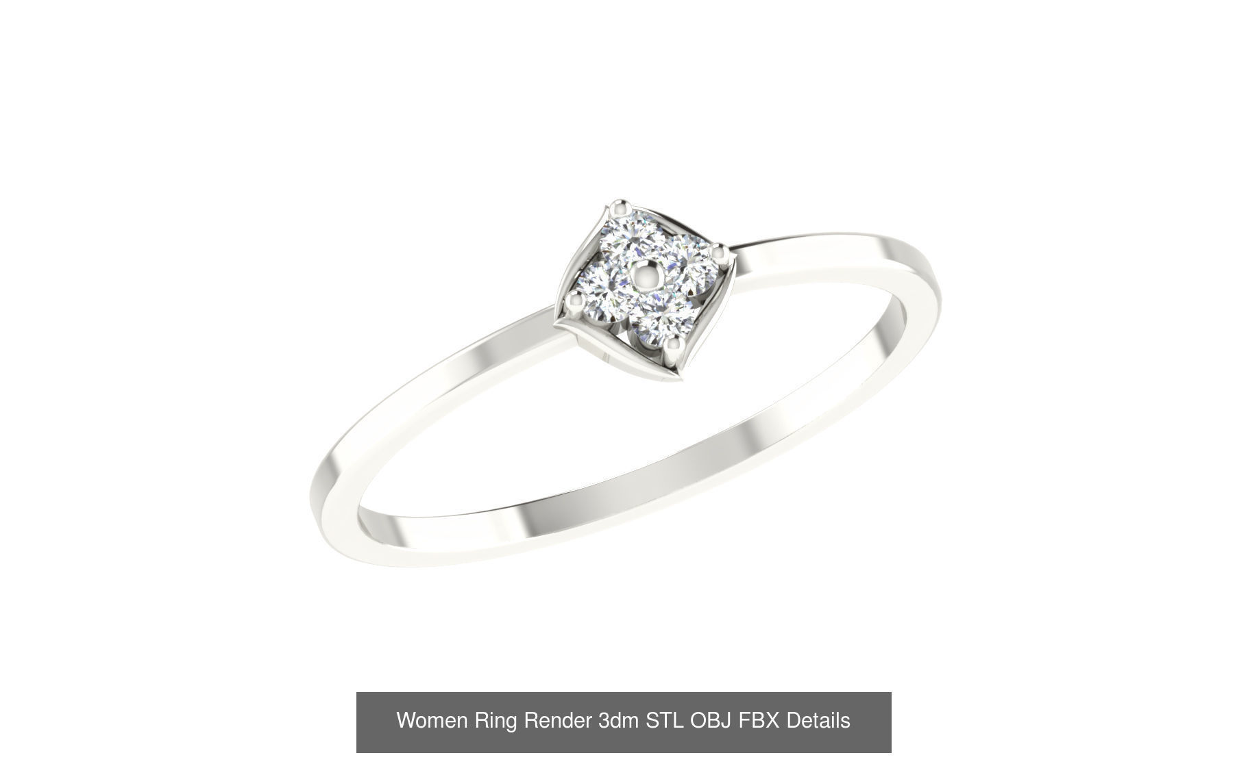 36 Women Ring Render 3dm STL OBJ FBX Details Collection _12