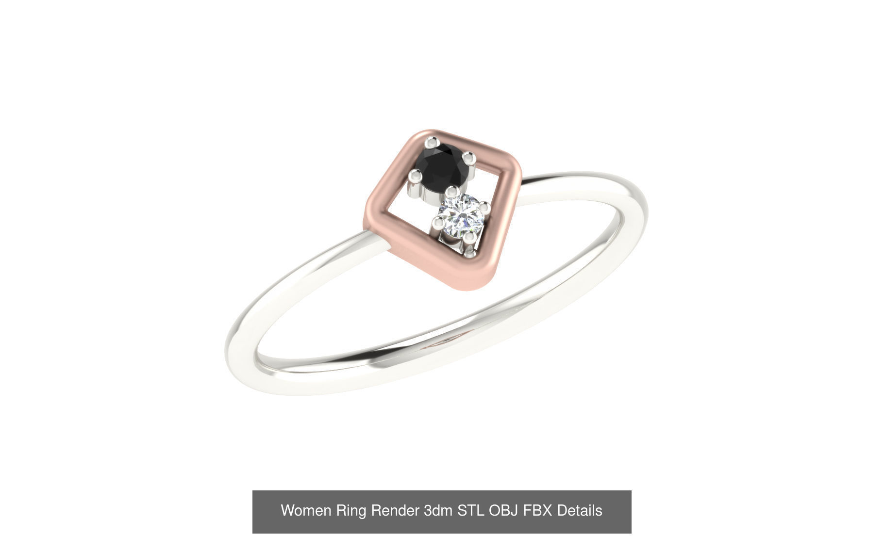 36 Women Ring Render 3dm STL OBJ FBX Details Collection _28