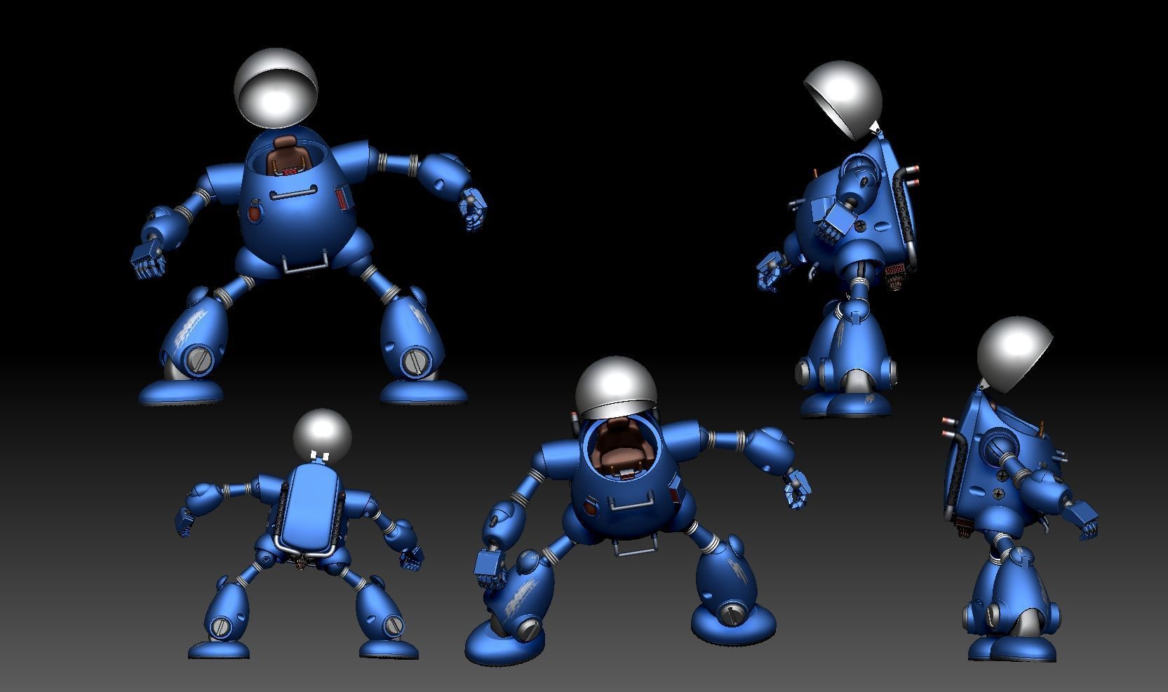 Red Ribbon Army Robot model kit articulate 3D print model_5