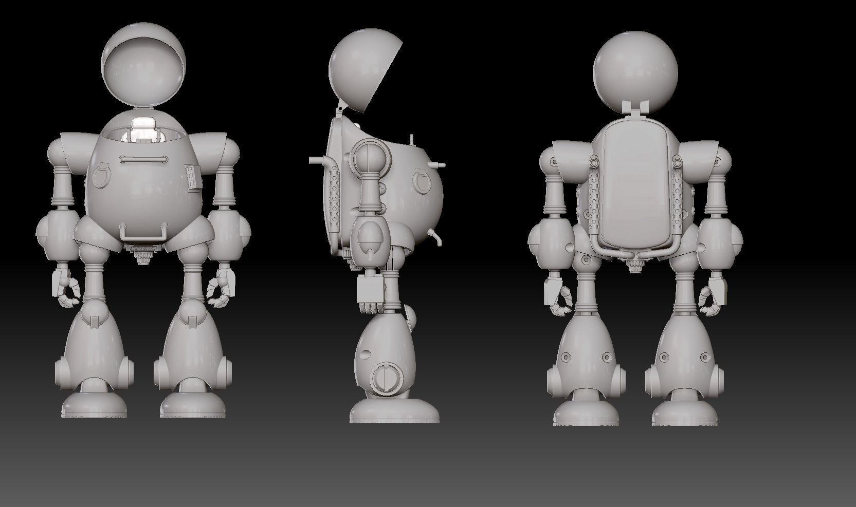 Red Ribbon Army Robot model kit articulate 3D print model_6