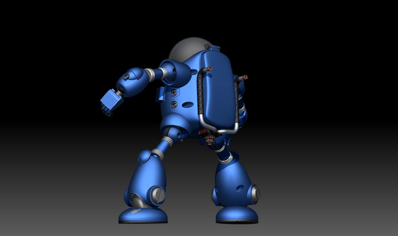 Red Ribbon Army Robot model kit articulate 3D print model_2