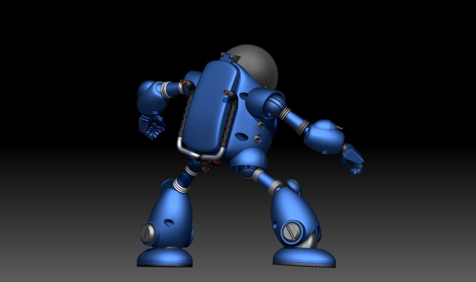 Red Ribbon Army Robot model kit articulate 3D print model_3