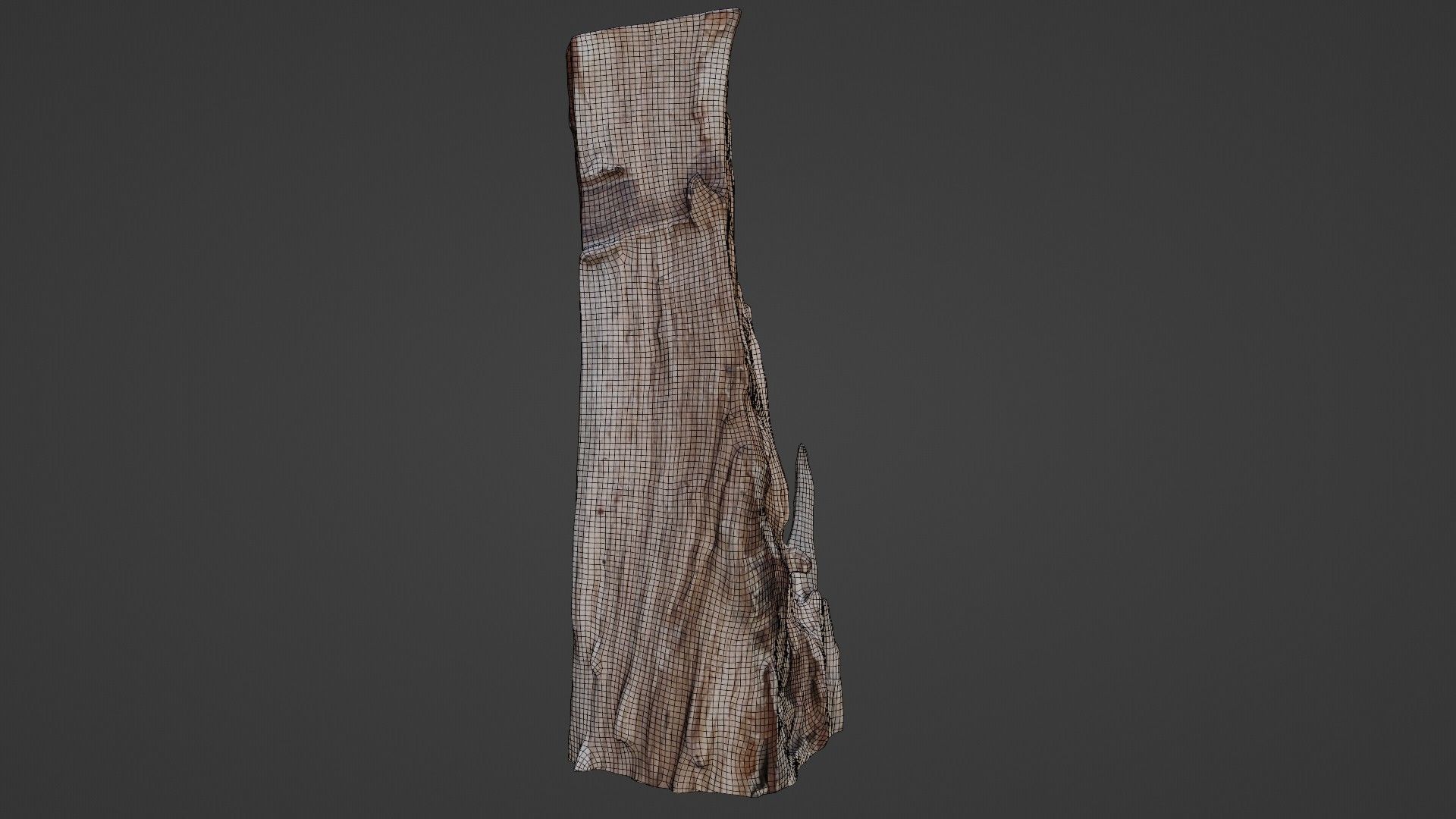 Stump cutted Low-poly 3D model_2