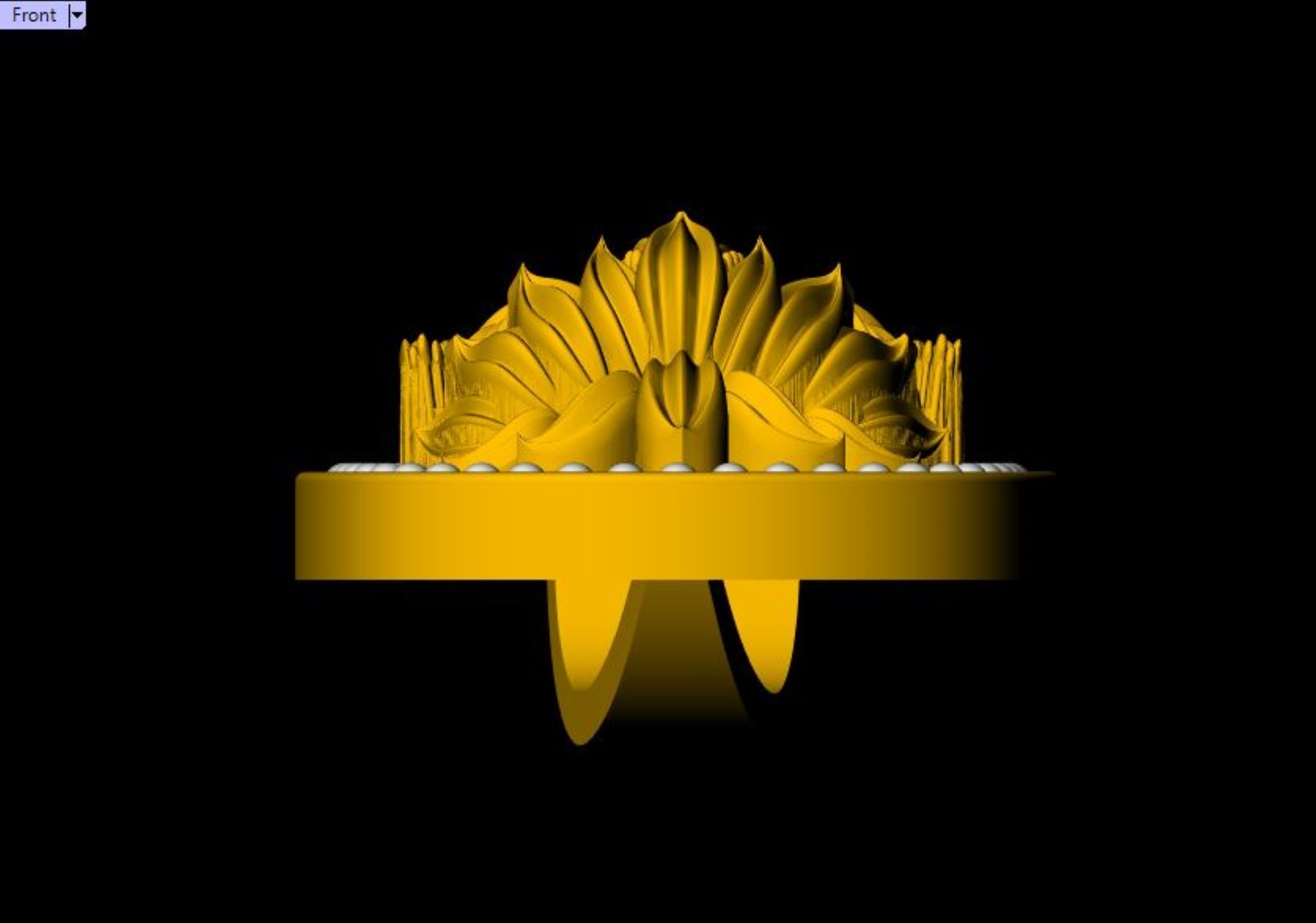 Round Laxmi Pendant - 0058 3D print model_3