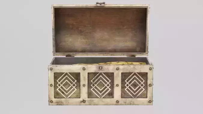 Treasure Chest  Low-poly 3D model