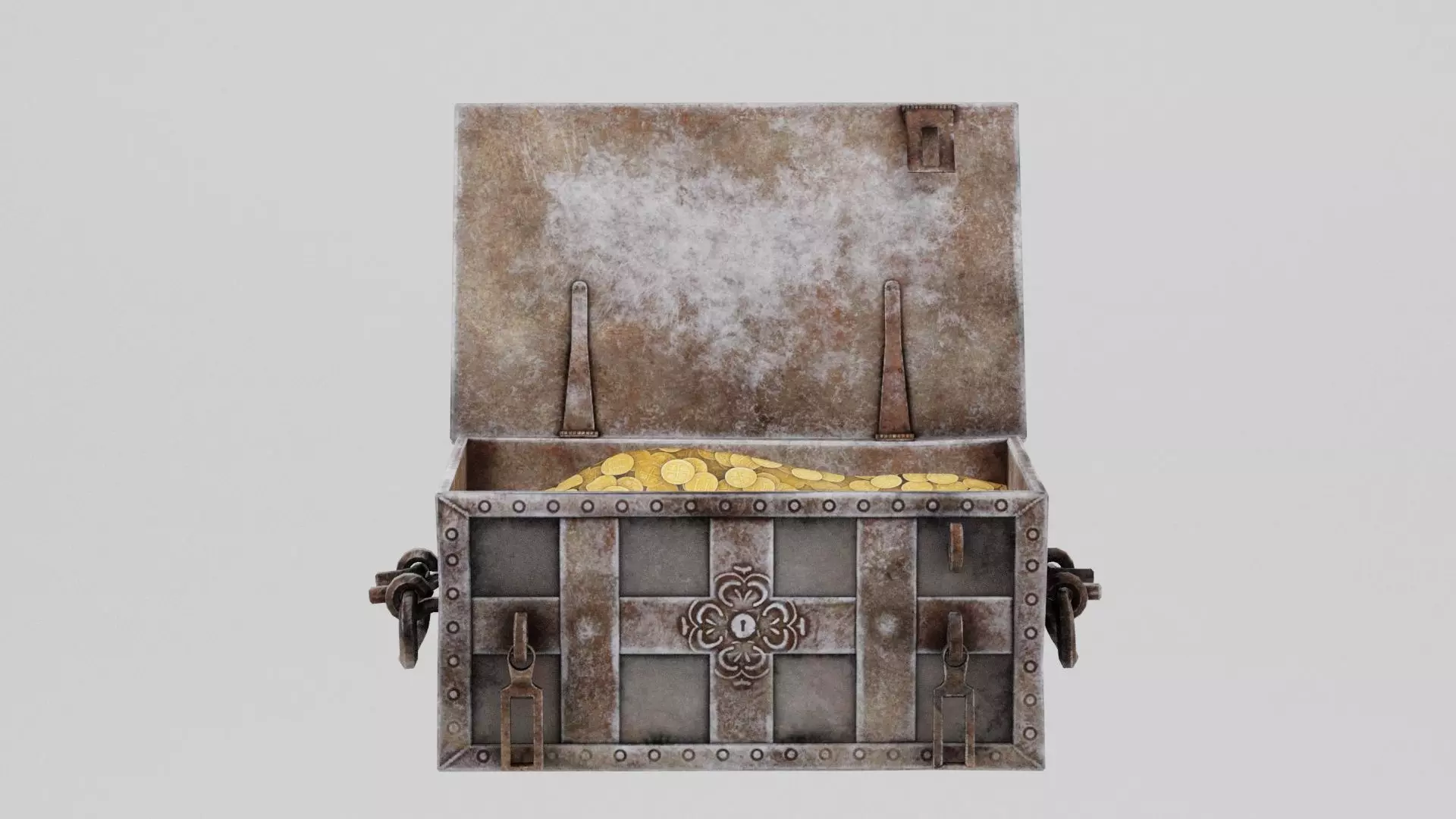 Treasure Chest Low-poly 3D model_0