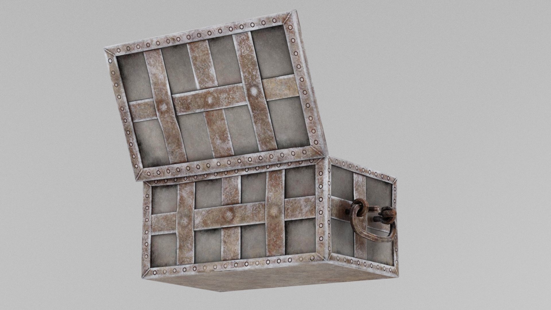 Treasure Chest Low-poly 3D model_2