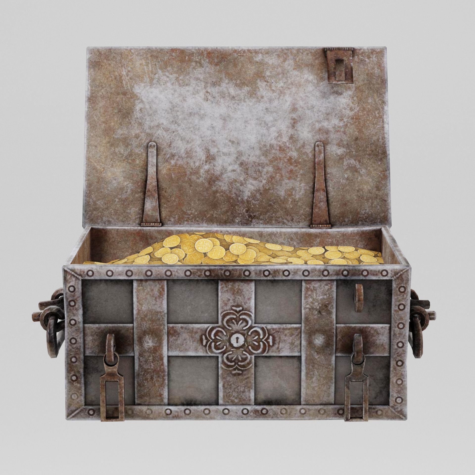 Treasure Chest Low-poly 3D model_5