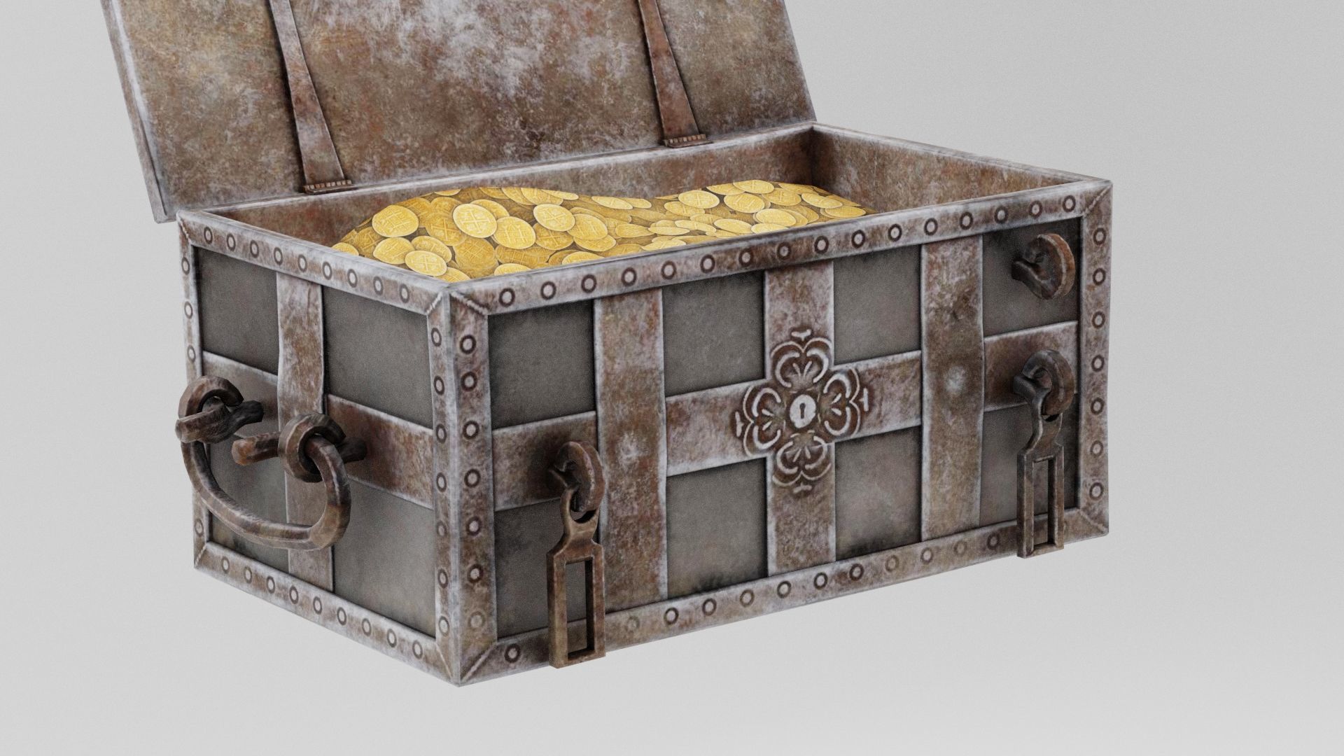 Treasure Chest Low-poly 3D model_3
