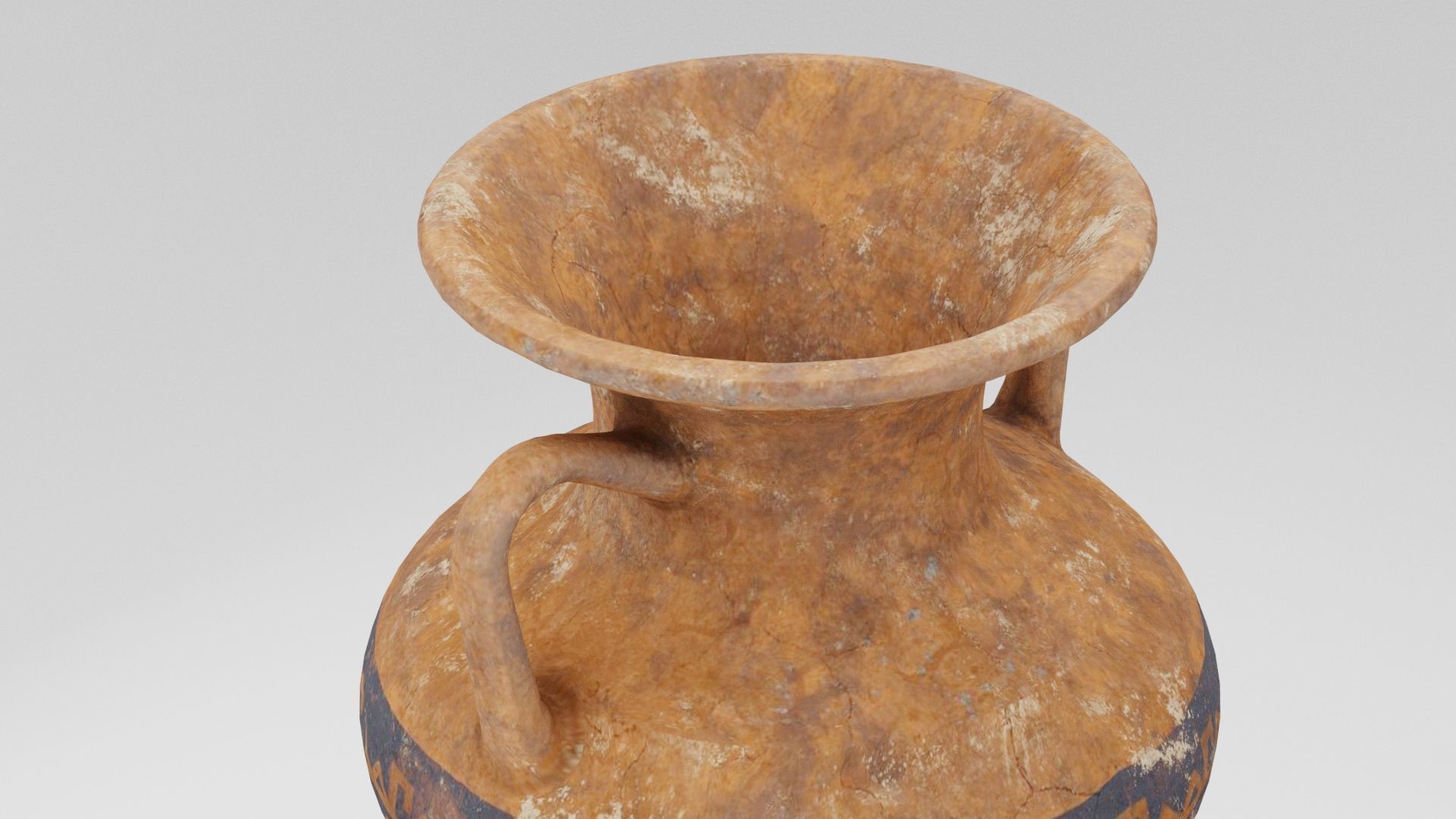 Rounded Clay Pot Low-poly 3D model_4