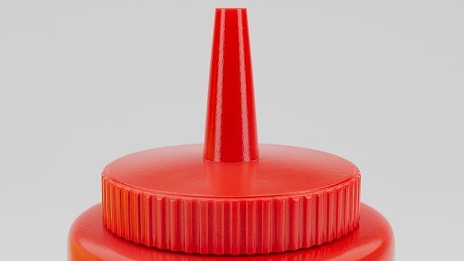 Realistic Ketchup and Mustard Bottles 3D model 3