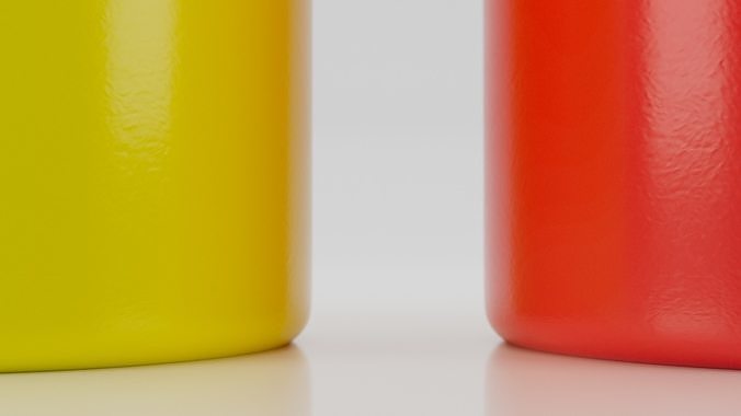 Realistic Ketchup and Mustard Bottles 3D model 6