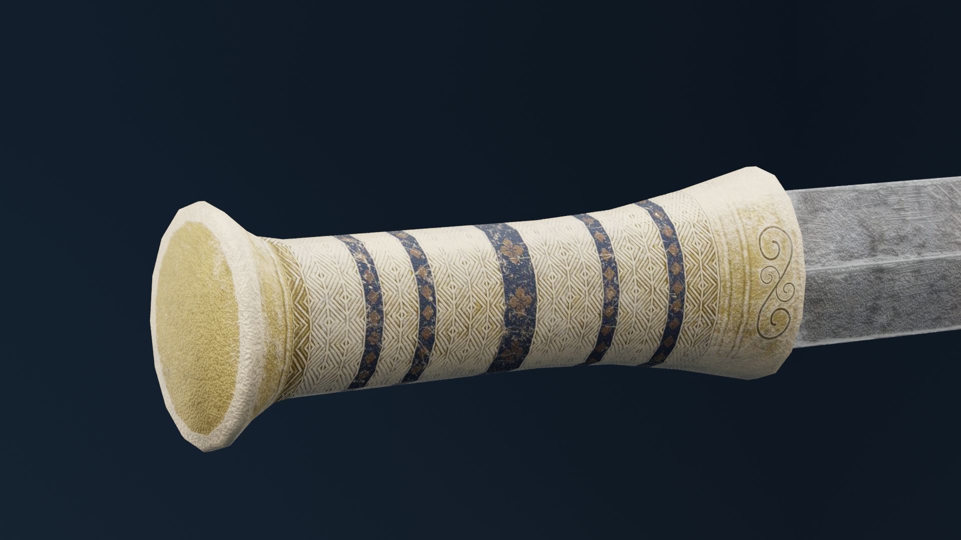 Golden Dagger 2 Low-poly 3D model_3