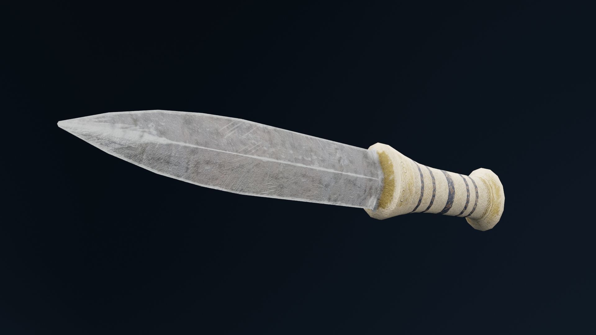 Golden Dagger 2 Low-poly 3D model_5