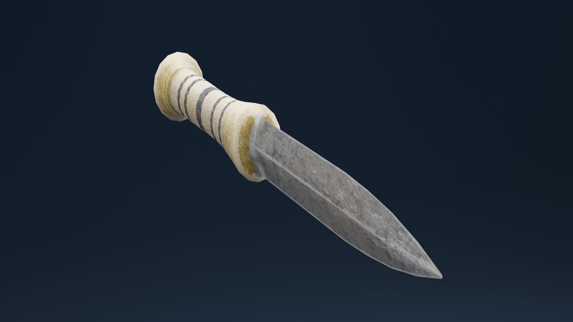Golden Dagger 2 Low-poly 3D model_4