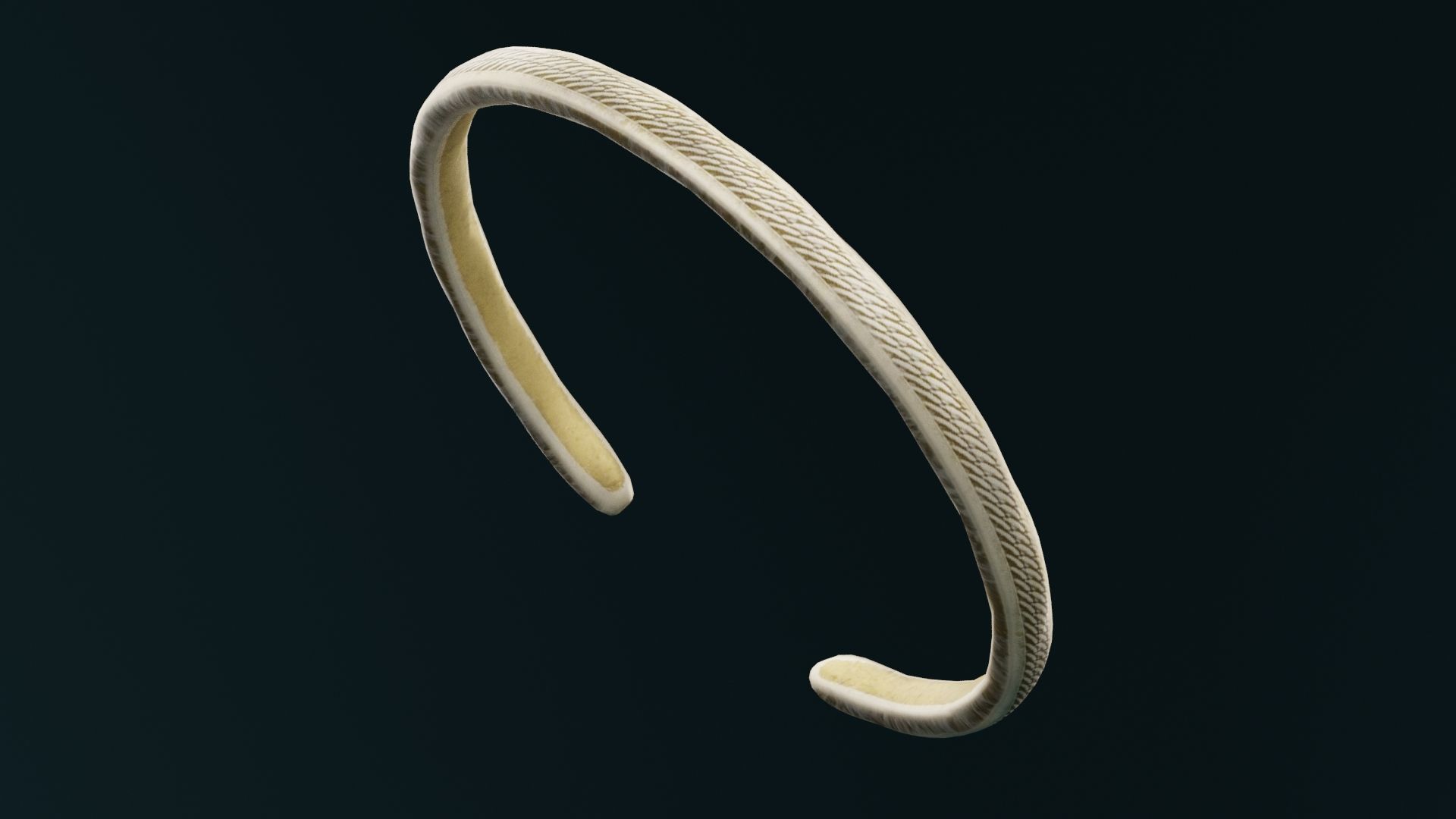 Golden Bangle  Low-poly 3D model_2