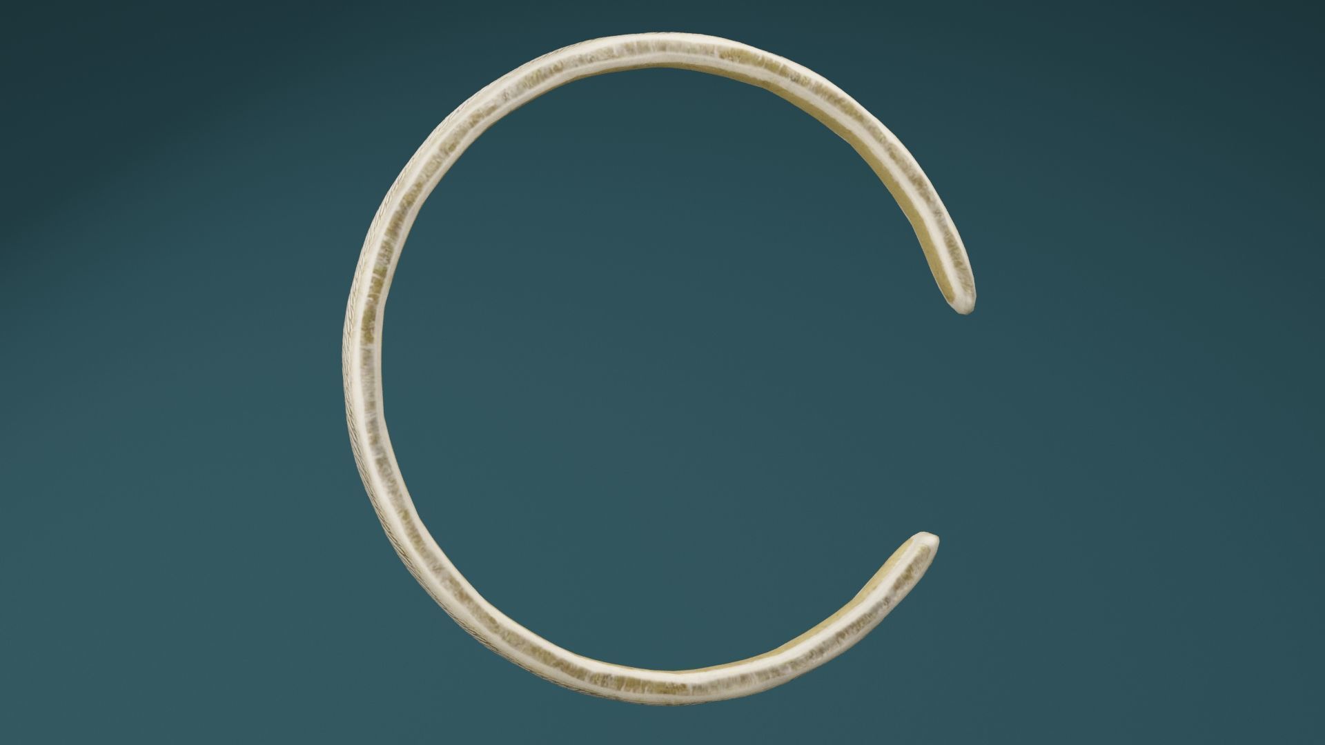 Golden Bangle  Low-poly 3D model_4