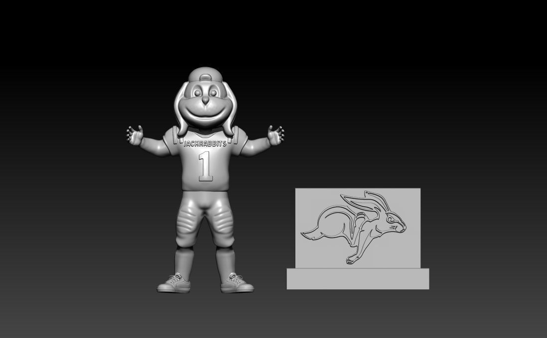 NCAA - South Dakota State Jackrabbits mascot - 3d print 3D print model_2