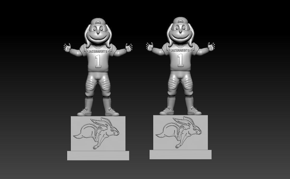 NCAA - South Dakota State Jackrabbits mascot - 3d print 3D print model_1