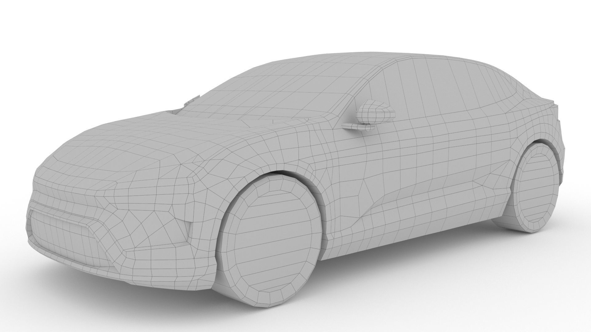 Polestar 4 2024 Low-poly 3D model_8