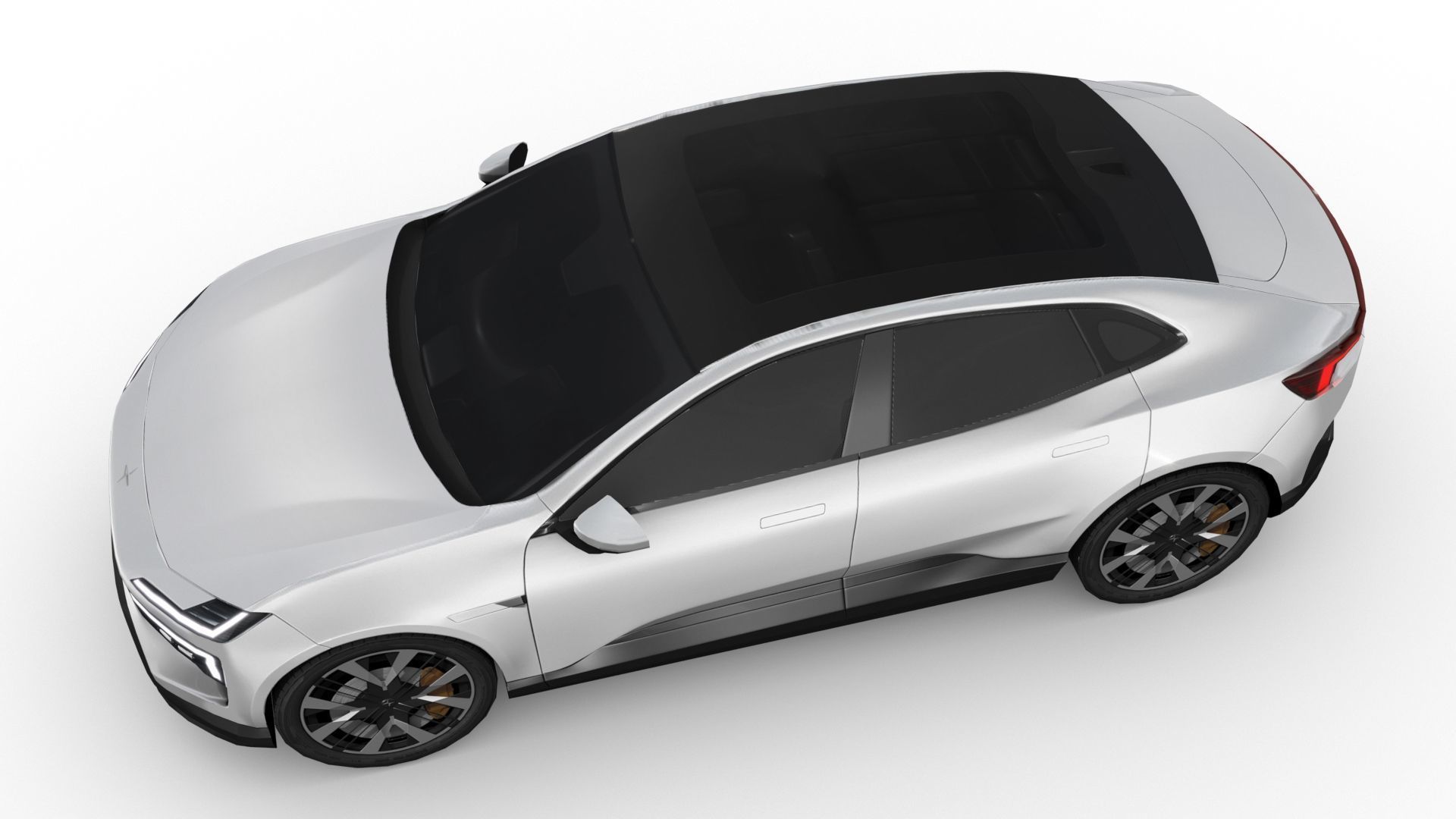 Polestar 4 2024 Low-poly 3D model_6