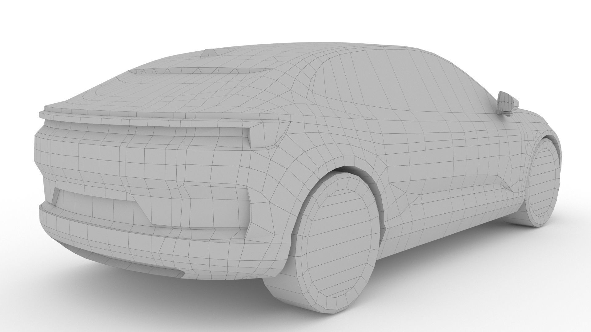 Polestar 4 2024 Low-poly 3D model_9