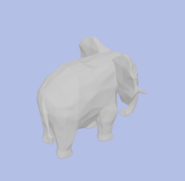 Low-Poly Elephant Figurine 3D model_8