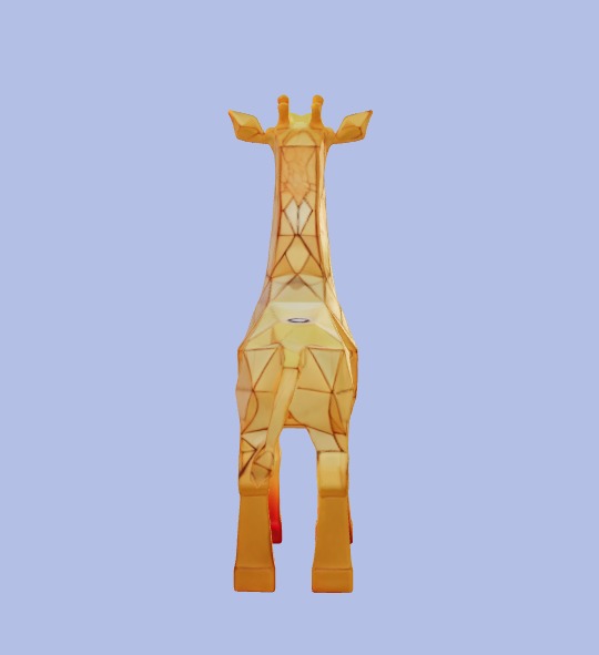 Low-Poly Giraffe Figurine 3D model_3