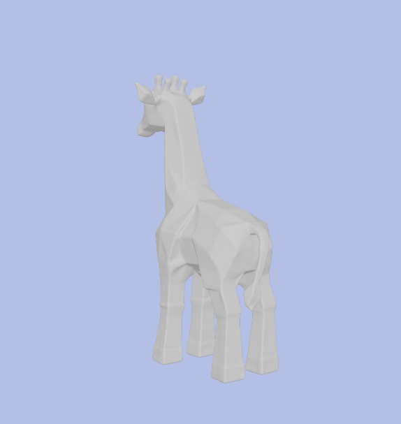 Low-Poly Giraffe Figurine 3D model_7
