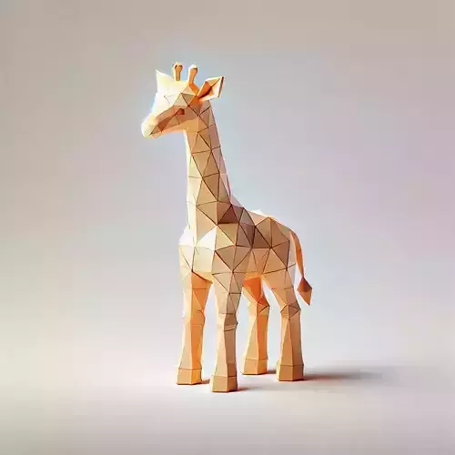 Low-Poly Giraffe Figurine 3D model Low-Poly Giraffe Figurine 3D model