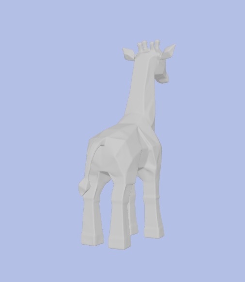 Low-Poly Giraffe Figurine 3D model_8