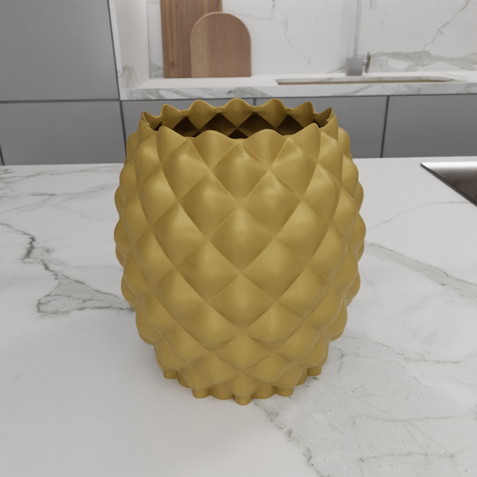 Pineapple Planter STL File - 152 3D print model_8