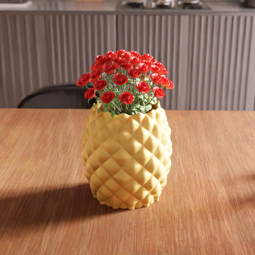 Pineapple Planter STL File - 152 3D print model_2