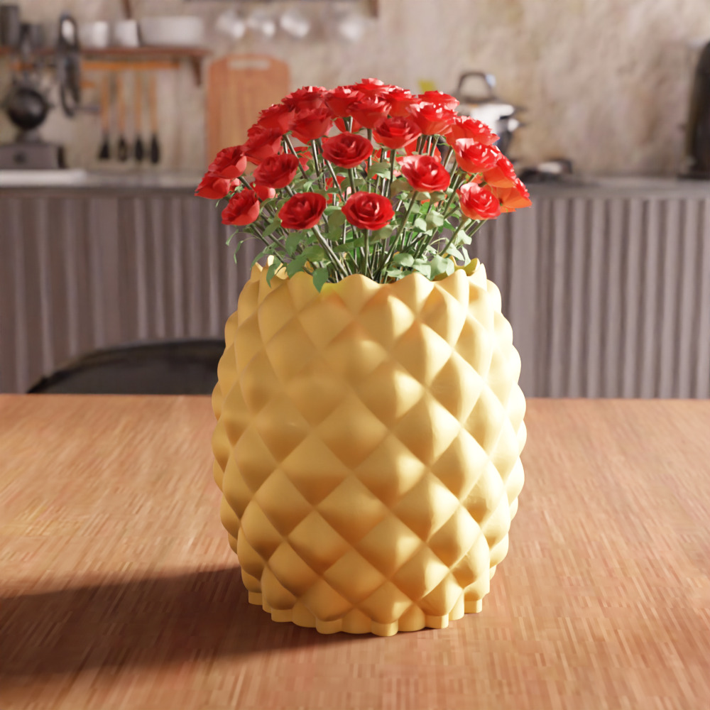 Pineapple Planter STL File - 152 3D print model_1