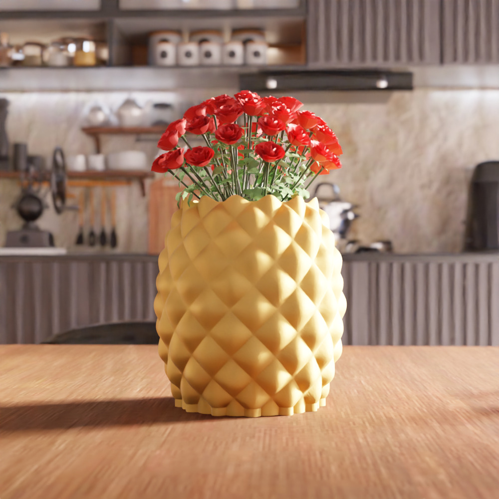 Pineapple Planter STL File - 152 3D print model_4