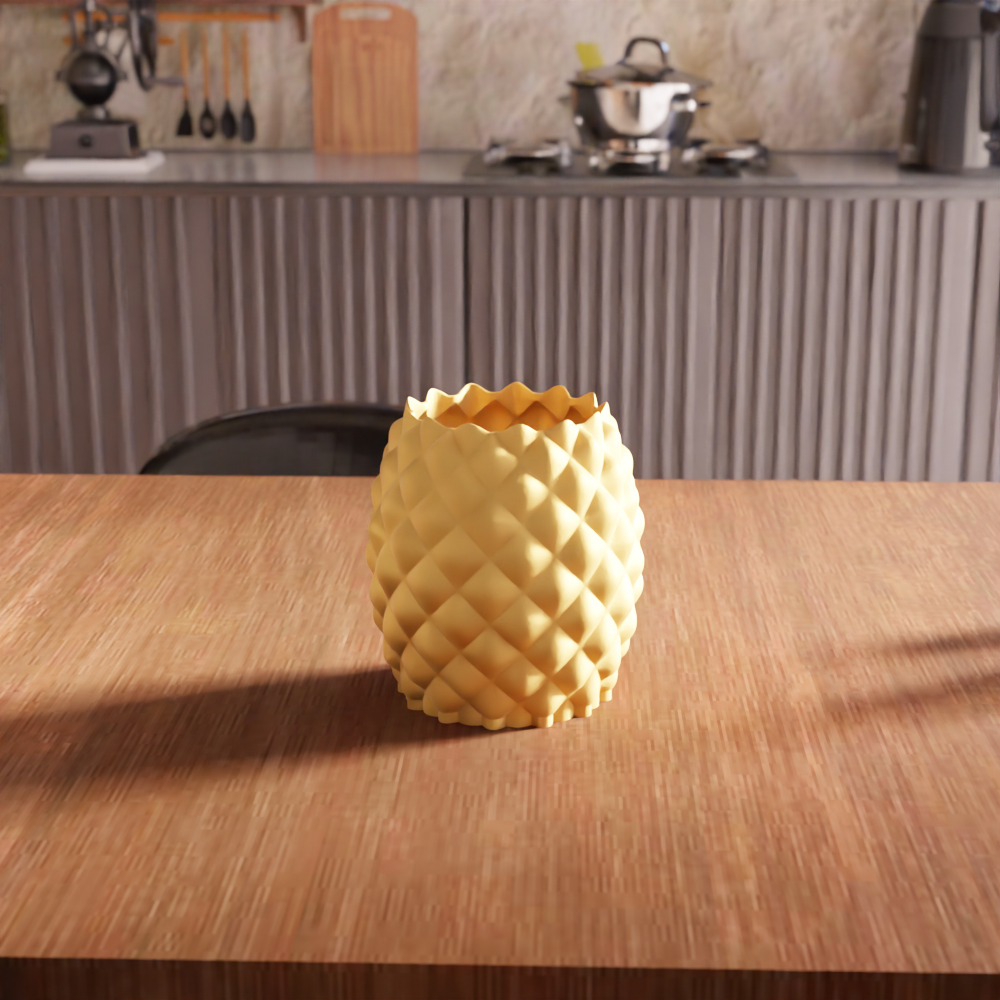 Pineapple Planter STL File - 152 3D print model_6