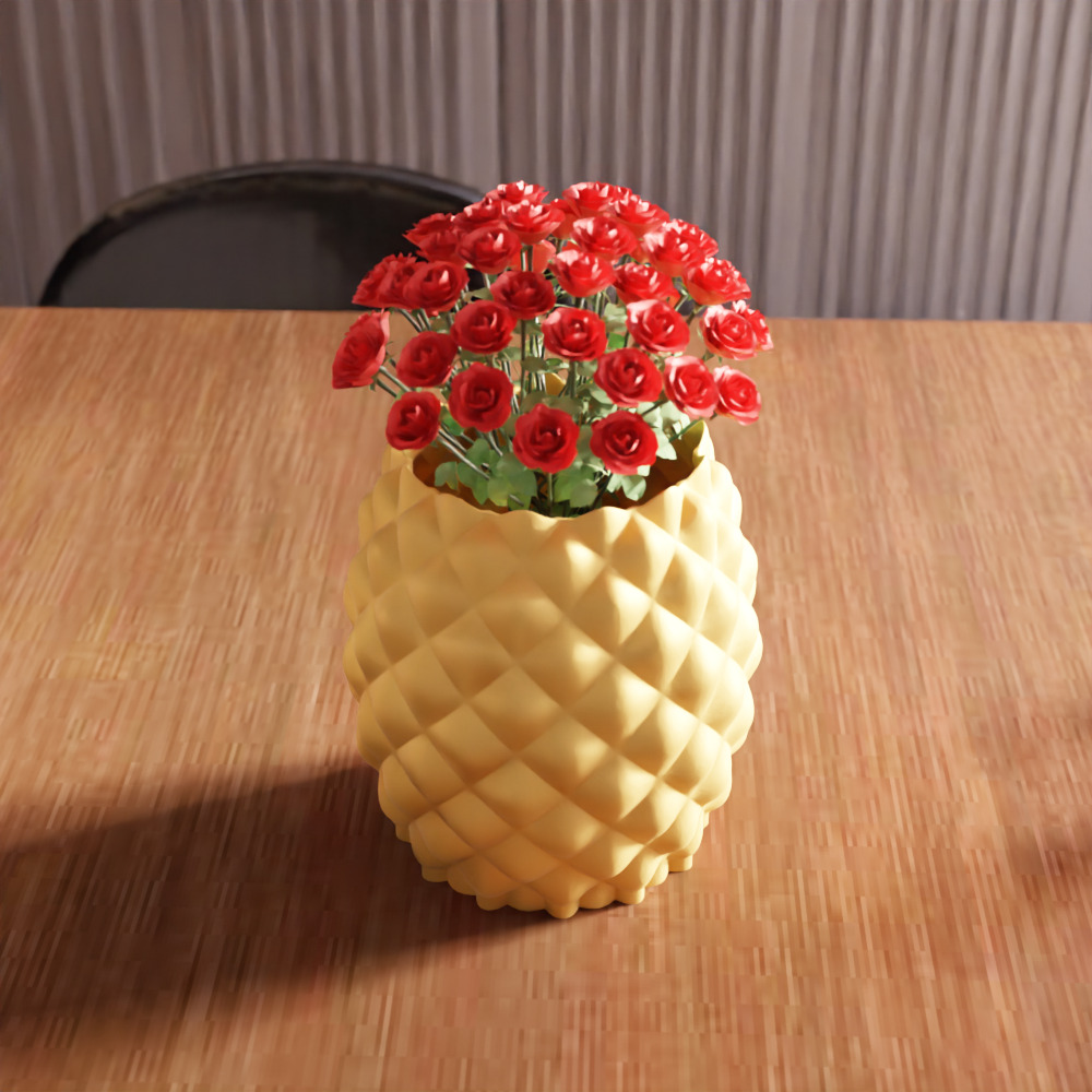 Pineapple Planter STL File - 152 3D print model_5