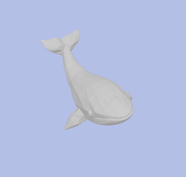 Low-Poly Whale Figurine 3D model_5
