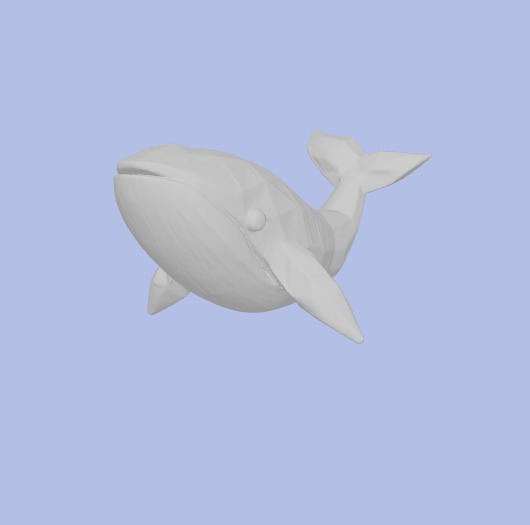Low-Poly Whale Figurine 3D model_6