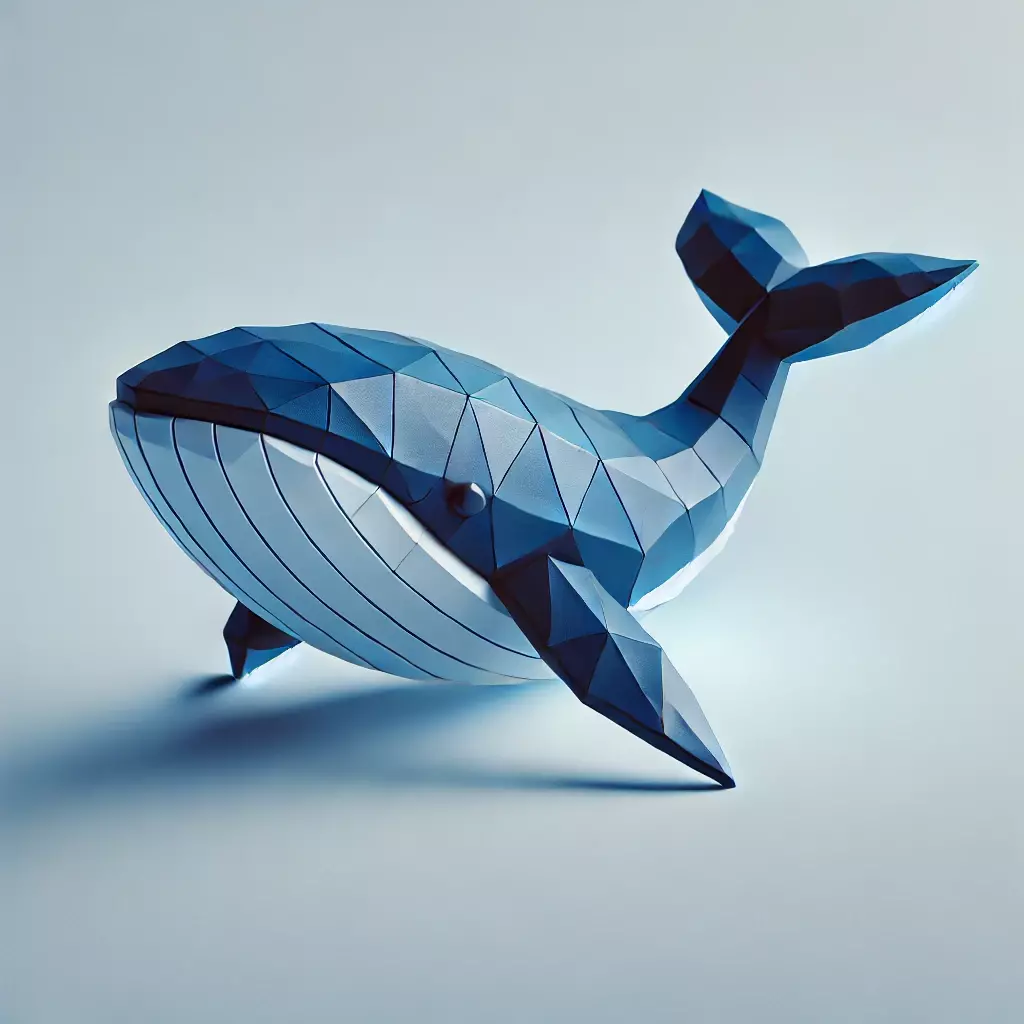 Low-Poly Whale Figurine 3D model_0