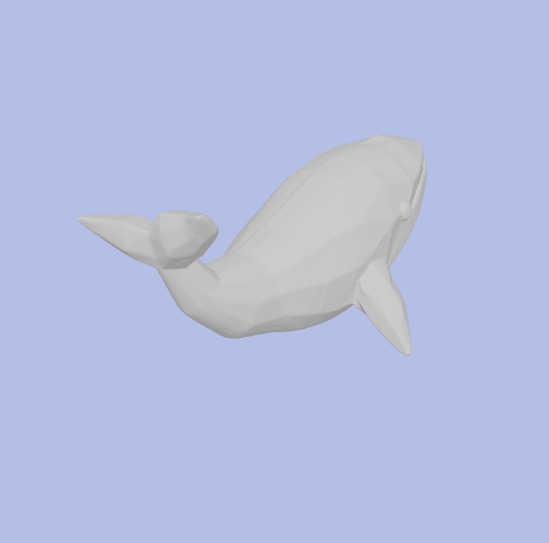 Low-Poly Whale Figurine 3D model_8