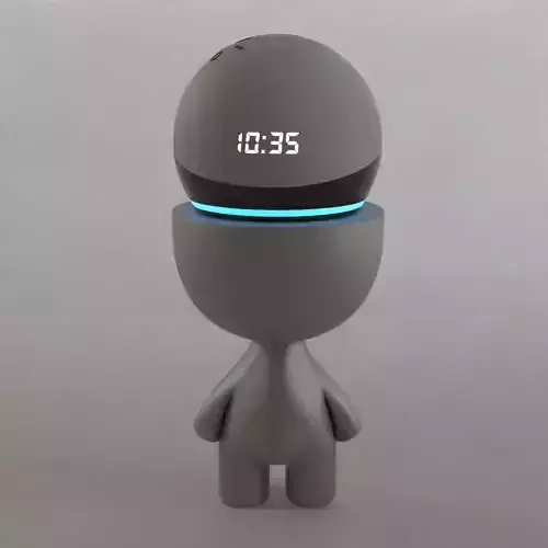 Teddy Echo Dot Holder Cute Design for Desk or Table 3D print model