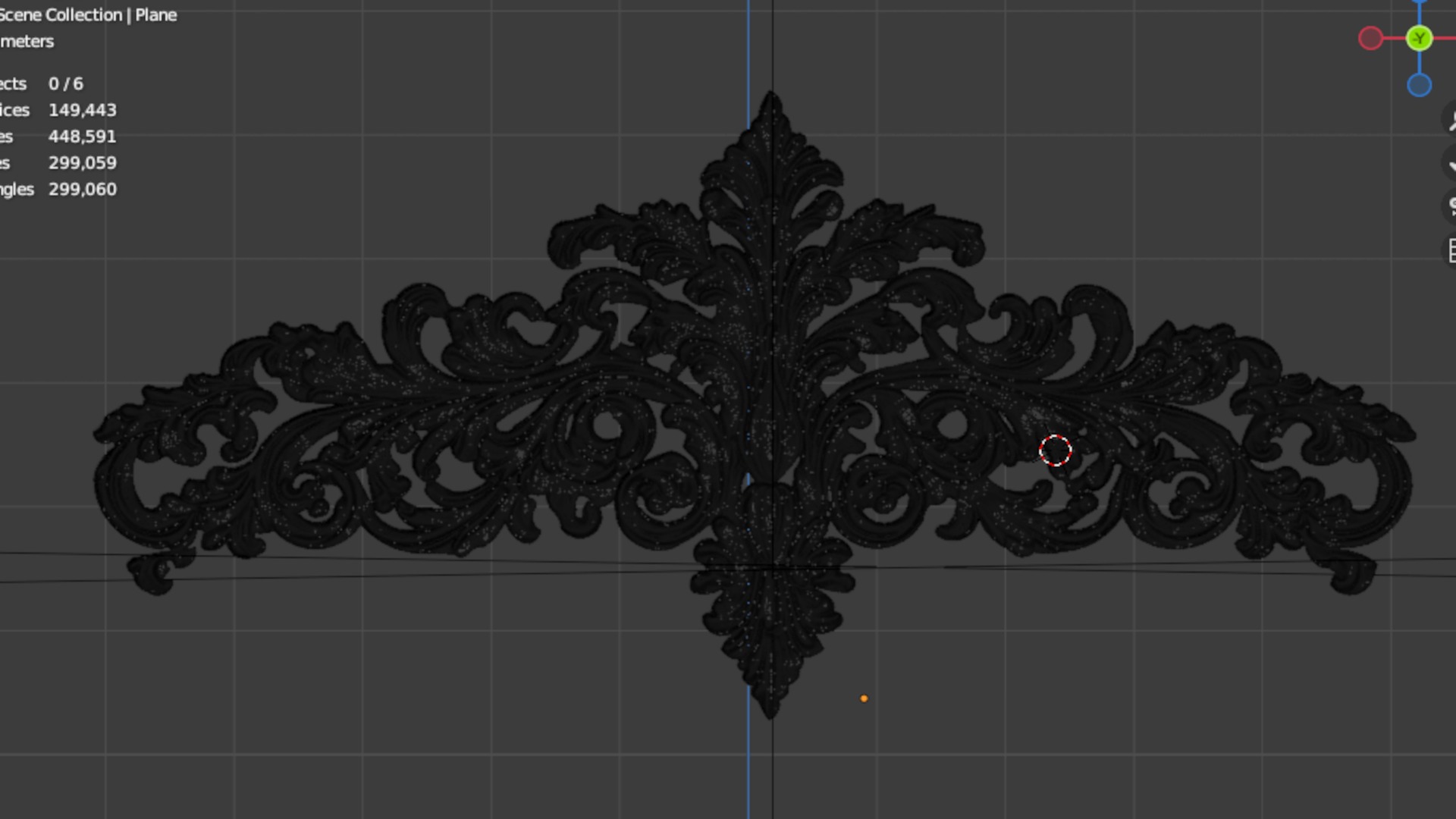 Classic decor ornament carved 50 3D model_5