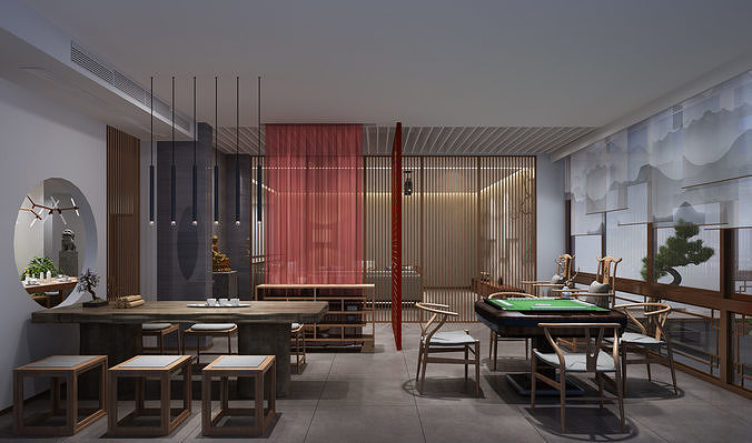 House interior scene 3D model