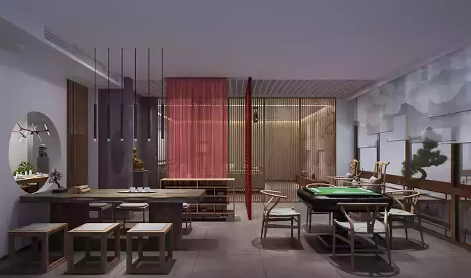 House interior scene 3D model