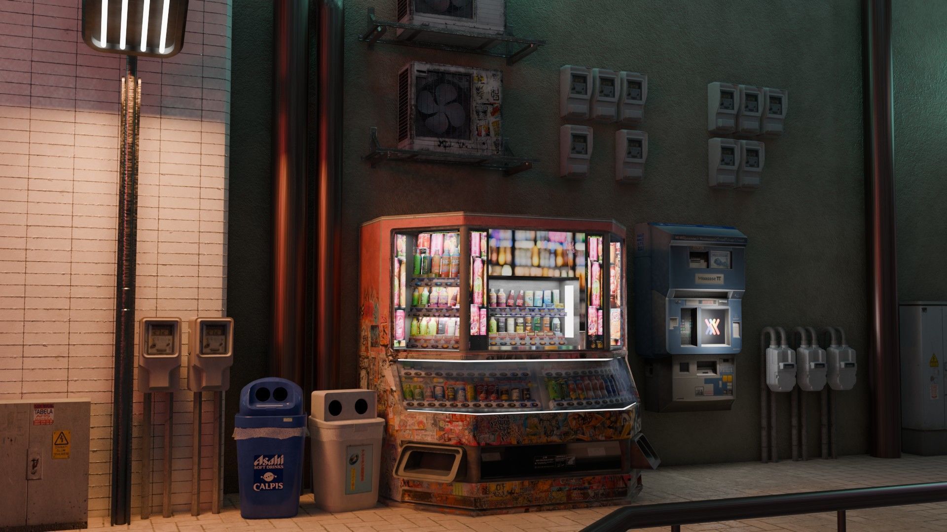 Tunnel Street and Shops 3D model_13
