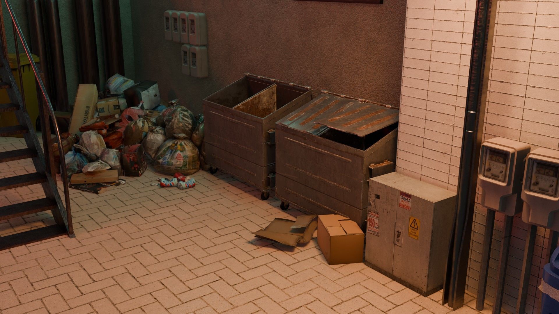 Tunnel Street and Shops 3D model_14