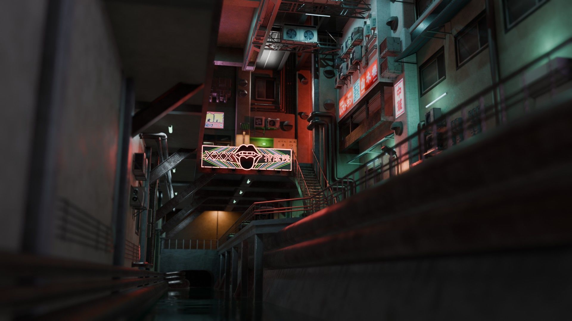 Tunnel Street and Shops 3D model_17