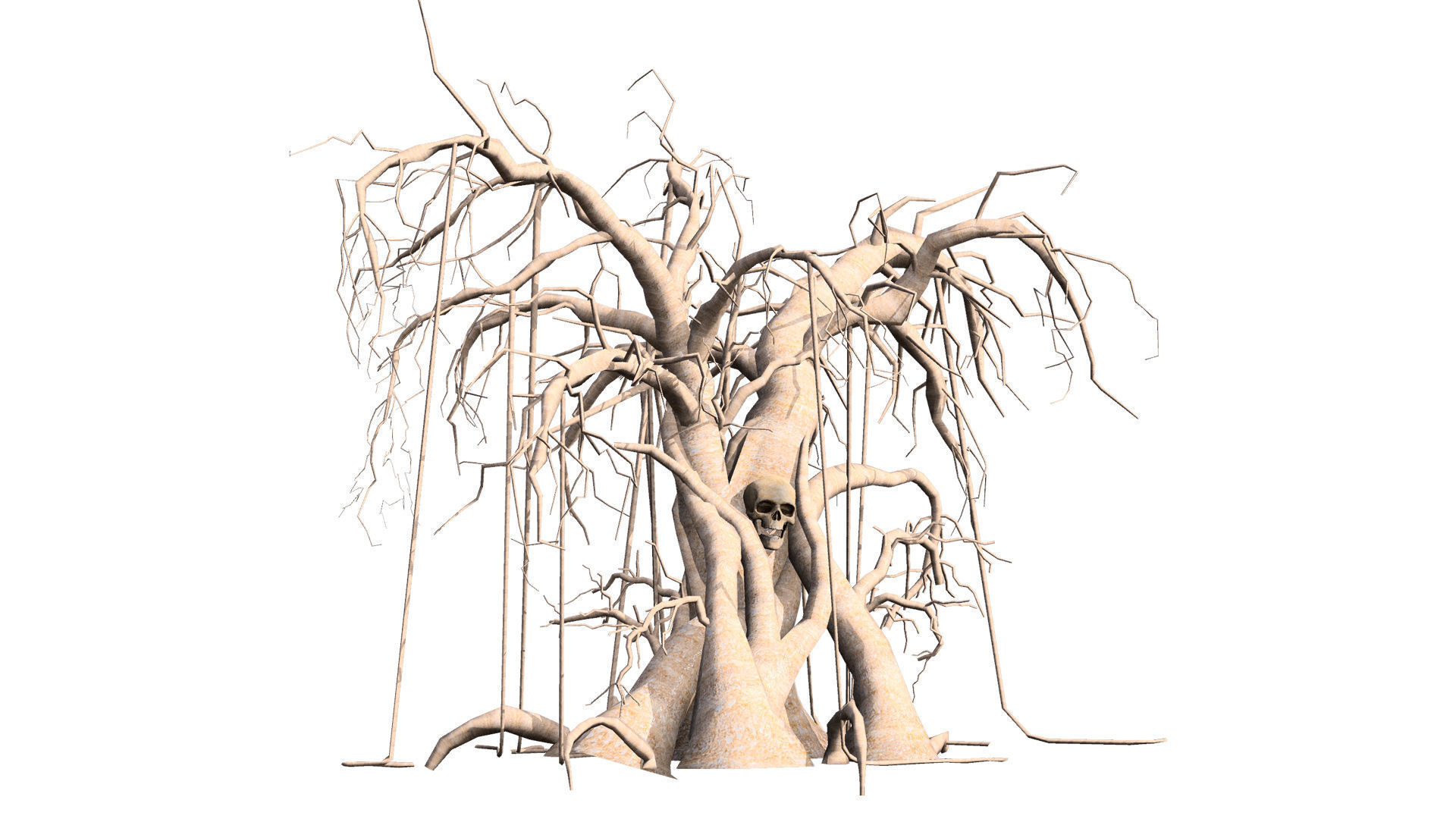 CreepyTrees 3D model Low-poly 3D model_4